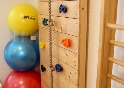 Nahaufnahme der Kletterwand