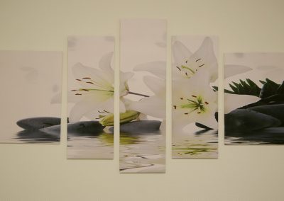 Mehrteiliges Bild einer Japanischen Blüte